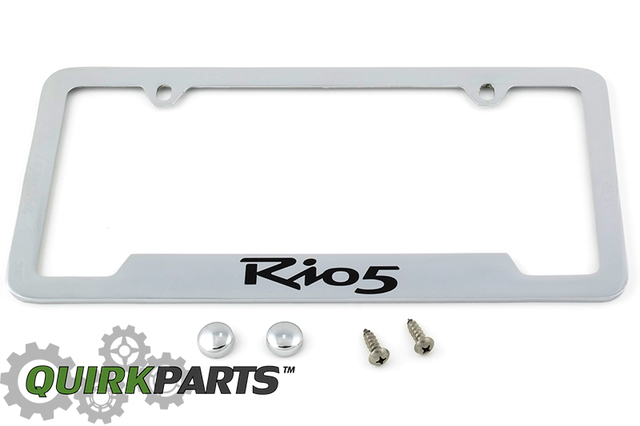 UR010AY105JB - Exterior: Kia Rio5 Chrome Plated License Plate Frame Genuine OEM BRAND NEW UR010-AY105JB for Kia Image