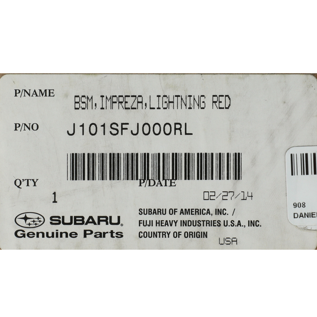 J101SFJ000RL - Exterior: 2015 Subaru Impreza WRX and STI Body Side Molding Kit Lighting Red J101SFJ000RL for Subaru: WRX Image