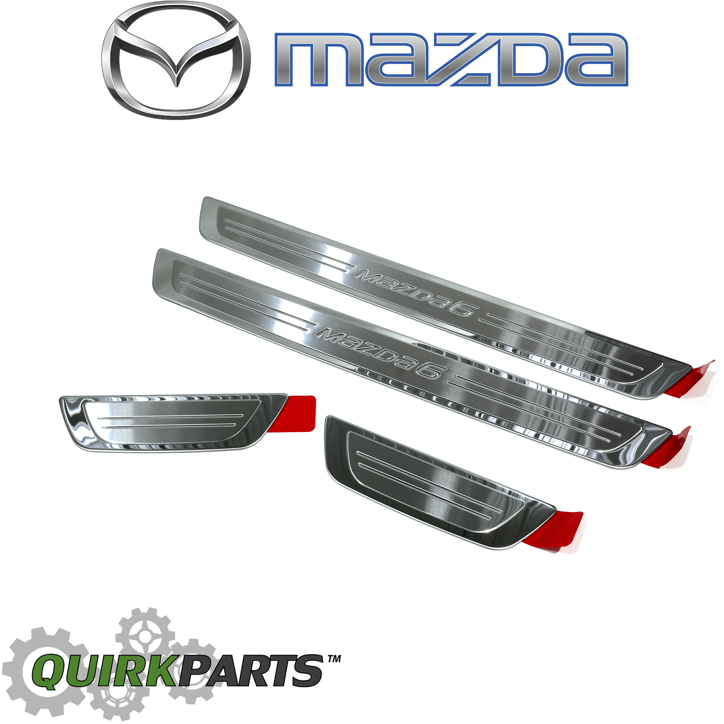 8TH51 - Interior: 2014-2015 Mazda6 Stainless Steel Door Sill Trim Plates OEM BRAND NEW Genuine for Mazda: 6 Image