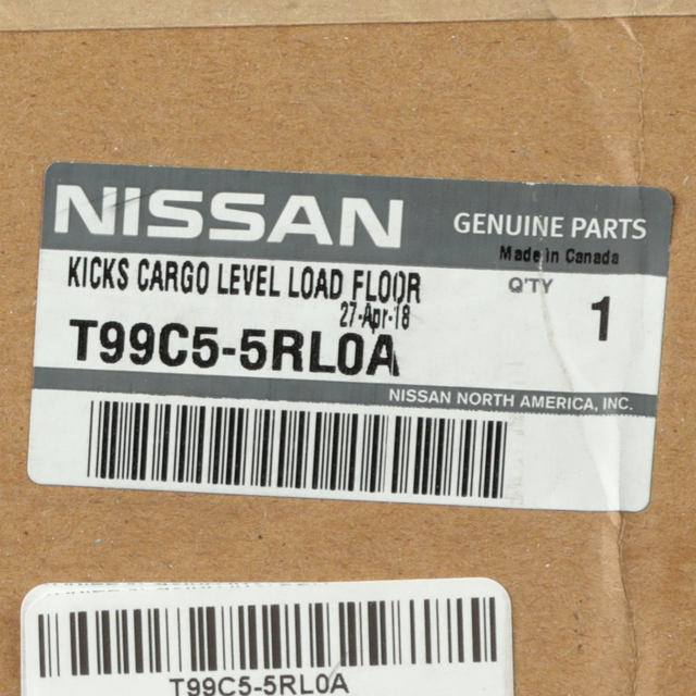 T99C55RL0A - Cargo Management: Cargo Level Load Floor for Nissan: Kicks, Kicks Play Image