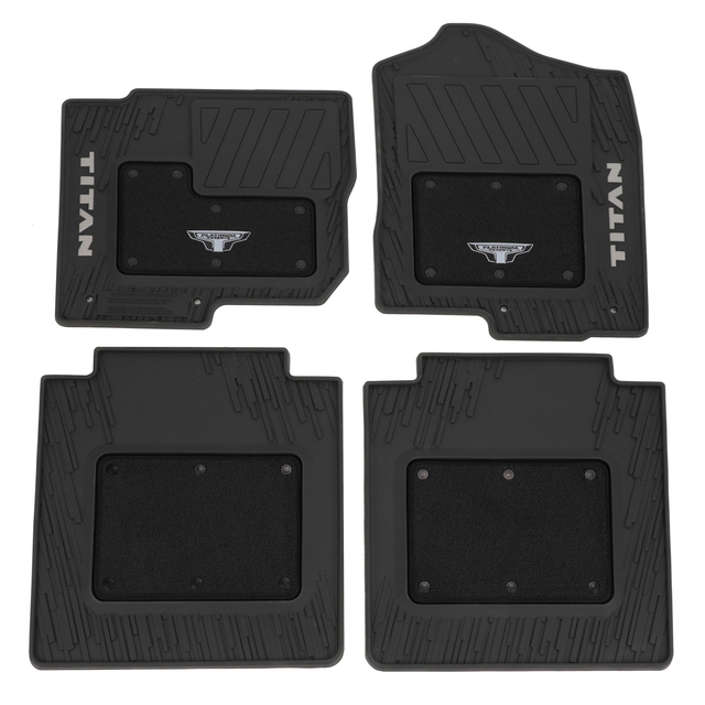 999E1W4C00 - Interior: Carpeted Floor Mats - Platinum Reserve (3-piece / Black) for Nissan: TITAN, TITAN XD Image
