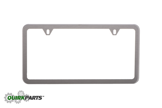 83Z09 - Exterior: License Plate Frame - Brushed Slimline for Mazda: 2, 3, 5, 6, CX-3, CX-5, CX-7, CX-9, MPV, MX-5 Miata, RX-8, Tribute Image