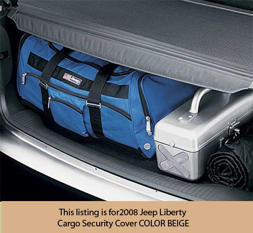 82211078 - Interior Accessories: 08-13 Jeep Liberty PEBBLE BEIGE CARGO AREA SECURITY SHADE COVER OEM NEW MOPAR for Jeep: Liberty Image
