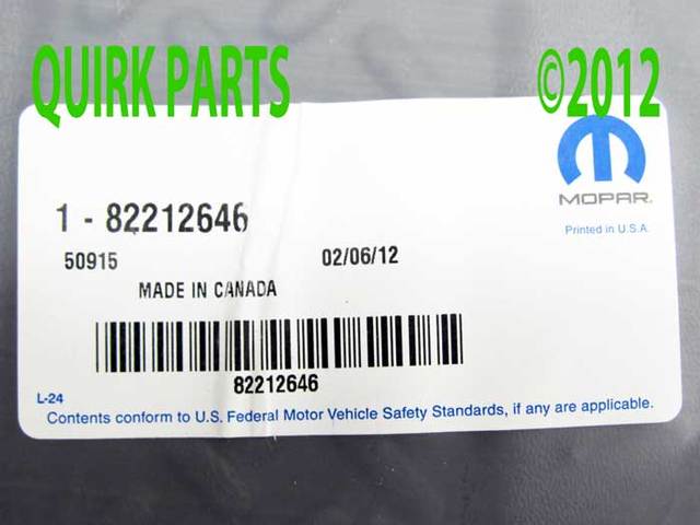 82212646 - Interior Accessories: 2007-2015 Jeep Compass Patriot Rear Molded Cargo Tray Liner Mat MOPAR GENUINE OE for Jeep: Compass, Patriot Image