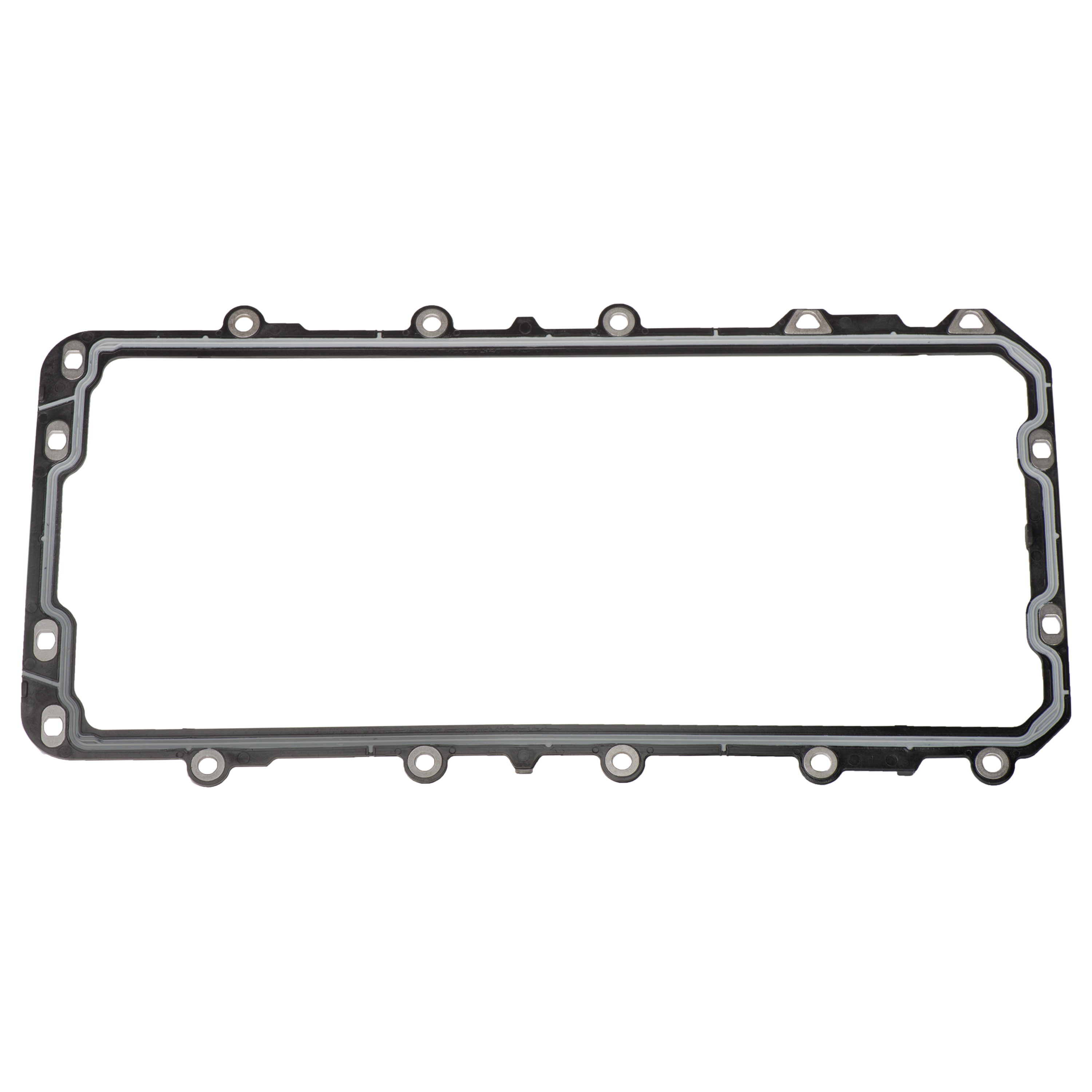 3L3Z6710AA - Engine: Oil Pan Gasket for Ford: Contour, Crown Victoria, E-150, E-150 Club Wagon, E-150 Econoline, E-150 Econoline Club Wagon, E-250, E-250 Econoline, E-350 Club Wagon, E-350 Econoline, E-350 Econoline Club Wagon, E-350 Super Duty, E-450 Econoline Super Duty, E-450 Super Duty, Econoline Super Duty, Excursion, Expedition, Explorer, Explorer Sport Trac, F-150, F-150 Heritage, F-250, F-250 Super Duty, F-350 Super Duty, Mustang, Thunderbird | Lincoln: Aviator, Blackwood, Continental, Mark LT, Mark VIII, Navigator, Town Car | Mercury: Cougar, Grand Marquis, Marauder, Mountaineer Image