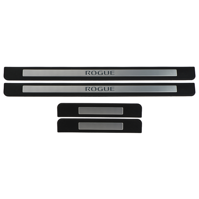 999M1GU010 - Interior: 2008-2013 Nissan Rogue Door Sill Trim Aluminum Kick Plates Set of 4 OEM NEW for Nissan: Altima, NV3500, Rogue Image