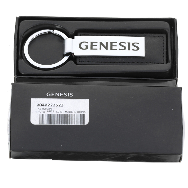 40222523 - Merchandise: Keychain - Black Leather for Genesis: G70, G80, G90, GV60, GV70, GV80, GV80 Coupe | Hyundai: Genesis, Genesis Coupe Image