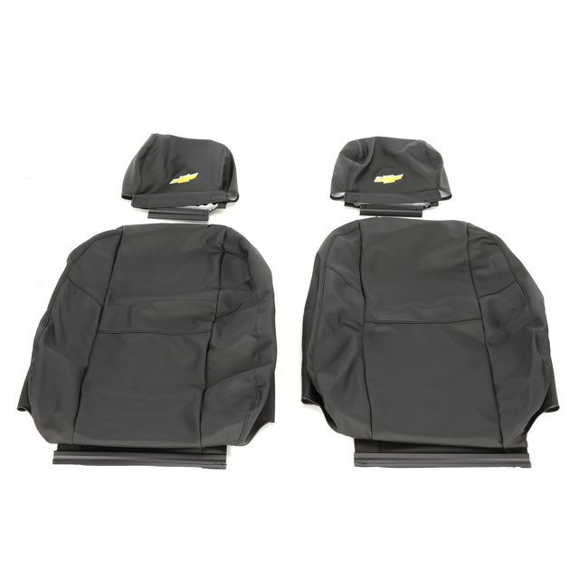 12499923 - Interior: 2007-2009 Avalanche Silverado Suburban Tahoe Front 40-20-40 Seat Covers Ebony OE for Chevrolet: Avalanche, Silverado 1500, Silverado 1500 Classic, Silverado 1500 HD, Silverado 1500 HD Classic, Silverado 2500, Silverado 2500 HD, Silverado 2500 HD Classic, Silverado 3500, Silverado 3500 Classic, Silverado 3500 HD, Suburban 1500, Suburban 2500, Tahoe Image