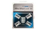 C9N3V9740A - Wheels: Alloy Wheels Locks, Chrome Finish (Set Of 4) for Mazda: 2, 3, 5, 6, CX-3, CX-30, CX-5, CX-50, CX-7, CX-9, CX-90, MX-5 Miata, RX-8 Image