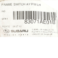 83071AE01B - Body: Window Switch for Subaru: Baja, Legacy, Outback Image