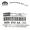 6508707AA - Brakes: Wheel Stud for Chrysler: 200, Pacifica, Sebring, Town &amp; Country, Voyager | Dodge: Avenger, Caliber, Grand Caravan, Journey | Jeep: Compass, Patriot | Ram: C/V Image