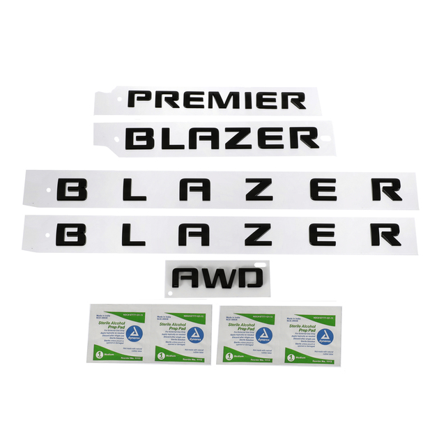 84188531 - Exterior: OEM NEW 2019-21 GM Chevrolet Blazer Sport Utility Emblems Package Black 84188531 for Chevrolet: Blazer Image