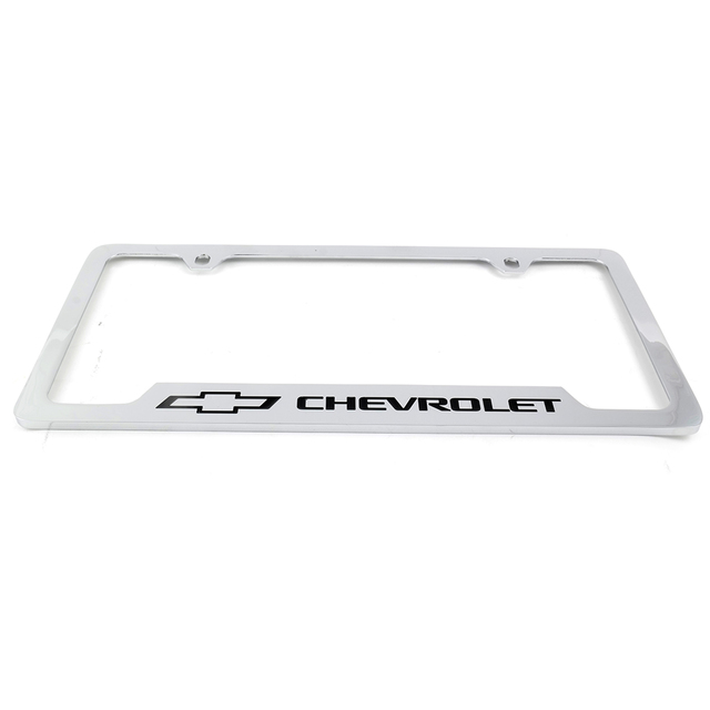 19330379 - Exterior: OEM NEW 14-20 GM Chevrolet Coupe License Plate Frame with Bow Tie Logo 19330379 for Cadillac: Escalade ESV | Chevrolet: Blazer, Blazer EV, Camaro, Colorado, Corvette, Cruze, Cruze Limited, Equinox, Equinox EV, Express 1500, Express 2500, Express 3500, Express 4500, Impala, Malibu, Silverado 1500, Silverado 1500 LD, Silverado 1500 LTD, Silverado 2500 HD, Silverado 3500 HD, Silverado EV, Sonic, Spark, Spark EV, SS, Suburban, Suburban 1500, Suburban 3500 HD, Tahoe, Trailblazer, Traverse, Trax, Volt | GMC: Savana 3500 Image
