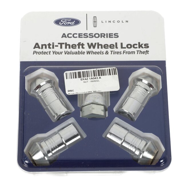 EK4Z1A043A - Wheels: 2023-2024 Ford Mustang Anti Theft Wheel Locks Kit for Ford Image