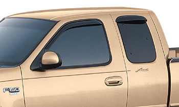 F75Z18246BA - Exterior: 1997-2003 Ford Ranger Super Cab Window Deflectors Rain Guards OEM NEW for Ford: F-150, F-150 Heritage Image