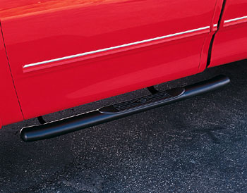 F81Z16450AA - Exterior: 4 In Black Step Bars - Reg Cab for Ford: E-350 Super Duty, E-450 Super Duty, F-250 Super Duty, F-350 Super Duty, F-450 Super Duty, F-550 Super Duty Image