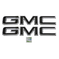 86539814 - : 2019-2024 GMC Sierra Front &amp; Rear Exterior Emblem Badge Kit Black for GMC: Canyon, Sierra 1500, Sierra 1500 Limited, Sierra 2500 HD, Sierra 3500 HD Image