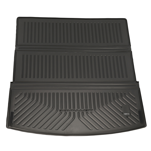 S9F12AU001 - Cargo Management: 2021-2025 Kia Telluride All Weather Rear Cargo Area Protector Tray Folding Waterproof Black for Kia Image