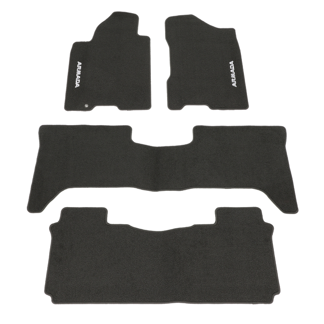 999E22U000BK - Interior: 2008 Nissan Armada FLOOR MATS WITH Console Charcoal GENUINE OEM BRAND NEW for Nissan: Altima, Armada, Quest Image