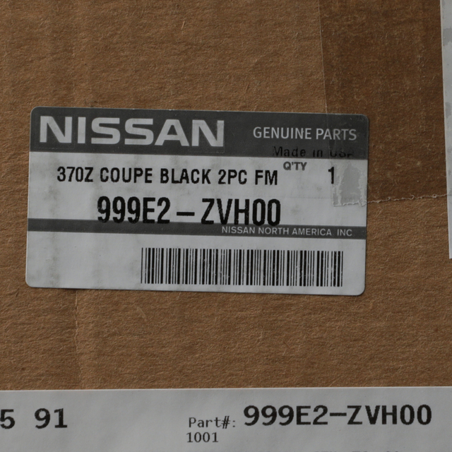 999E2ZVH00 - Interior: 2009-2014 Nissan 370Z Black Carpeted Front Floor Mats Set Of 2 OEM NEW Genuine for Nissan: 350Z, 370Z Image