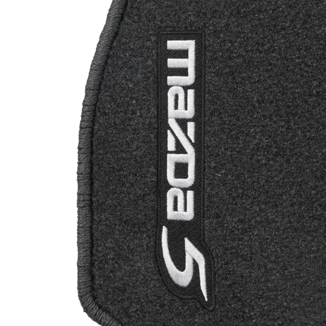 8BL73 - Interior: 2012-2015 Mazda 5 Front Right &amp; Left Carpet Floor Mats with Logo Set of 2 for Mazda: 5 Image