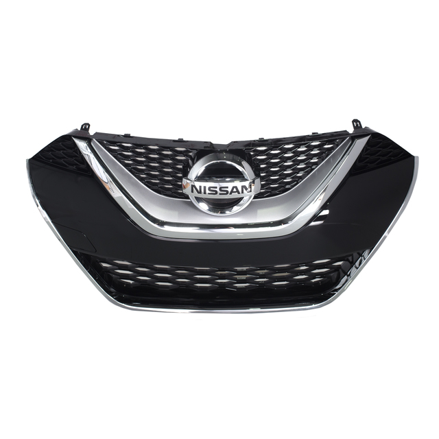 thumbnail image 2 of Front Upper Grille For Nissan Rogue Sport S SV SL 2017-2018 - Honeycomb Black & Chrome 2 of 6