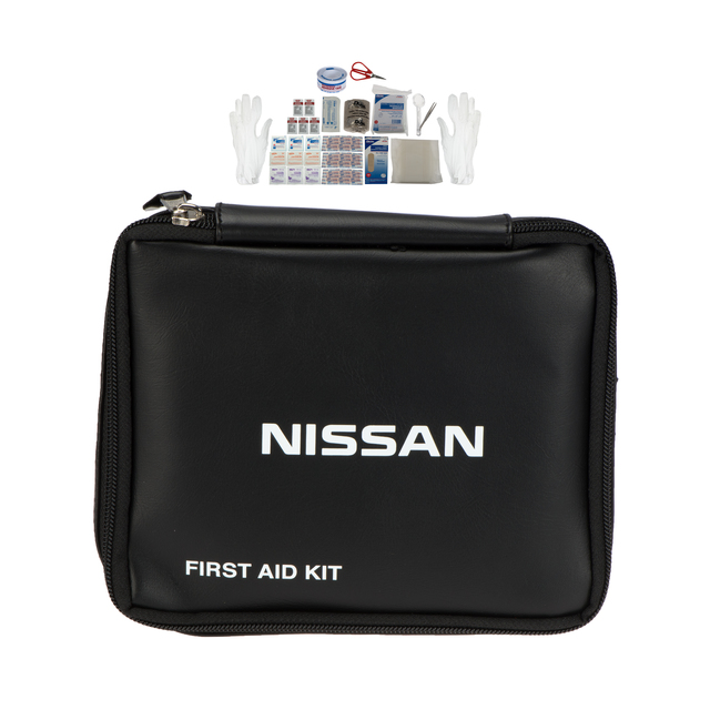 999M1ST000 - Interior: First Aid Kit for Nissan: 200SX, 240SX, 300ZX, 350Z, 370Z, 720, Altima, ARIYA, Armada, Axxess, Cube, Frontier, Juke, Kicks, Kicks Play, LEAF, Maxima, Murano, NV1500, NV200, NV2500, NV3500, NX, Pathfinder, Pickup, Pulsar, Pulsar NX, Qashqai, Quest, Rogue, Rogue Sport, Sentra, Stanza, TITAN, TITAN XD, Van, Versa, Versa Note, Xterra Image