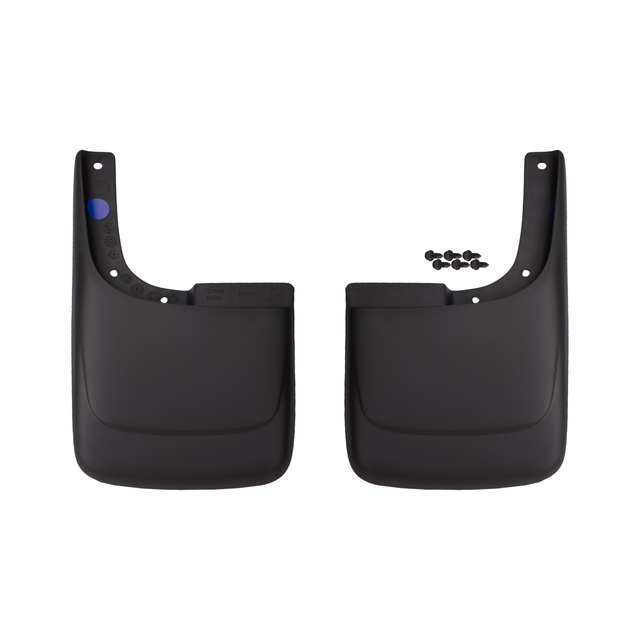 12496341 - Exterior: 1996-2012 Chevy Express GMC Savana Rear Molded Splash Guards Black for Chevrolet: Express 1500, Express 2500, Express 3500, Express 4500 | GMC: Savana 1500, Savana 2500, Savana 3500, Savana 4500 Image