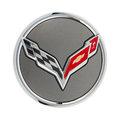 19301415 - : ONE NEW 17-19 GM Chevrolet Coupe Wheel Center Cap w/ Crossed Flag Logo 19301415 THIS IS A SINGLE WHEEL CENTER CAP!  NOT A SET OF FOUR! for Chevrolet: Corvette Image