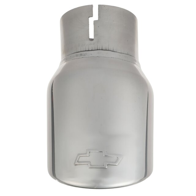 84439200 - Exterior: 2007-2025 Chevrolet Exhaust Tail Pipe Tip Dual Wall Angle Cut Chrome for GM Image