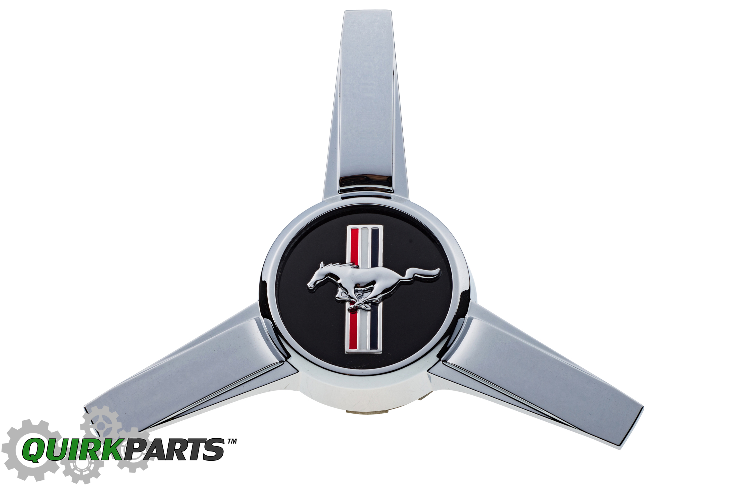 5R3Z1130AA - Suspension: Pony Spinner Style Cap w/ Pony Logo, 4pc kit for Ford: Mustang Image