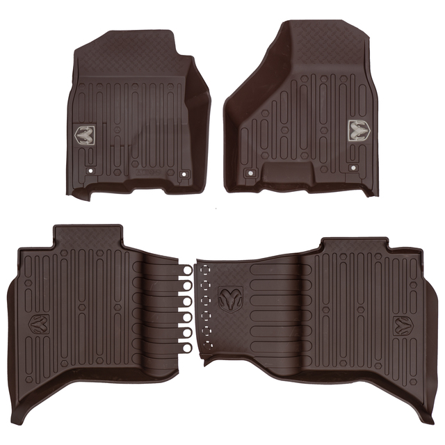 82215584AB - Interior Accessories: All-Weather Floor Mats, Bucket-Style, Crew Cab, Brown for Ram: 1500, 1500 Classic, 2500, 3500 Image