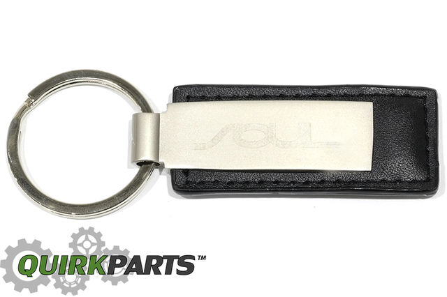 UL090AY724 - Keychain: Key Chain - Black Leather for Kia: Amanti, Borrego, Forte Koup, K5, Optima, Rio, Rondo, Sedona, Soul, Soul EV, Spectra, Sportage Image