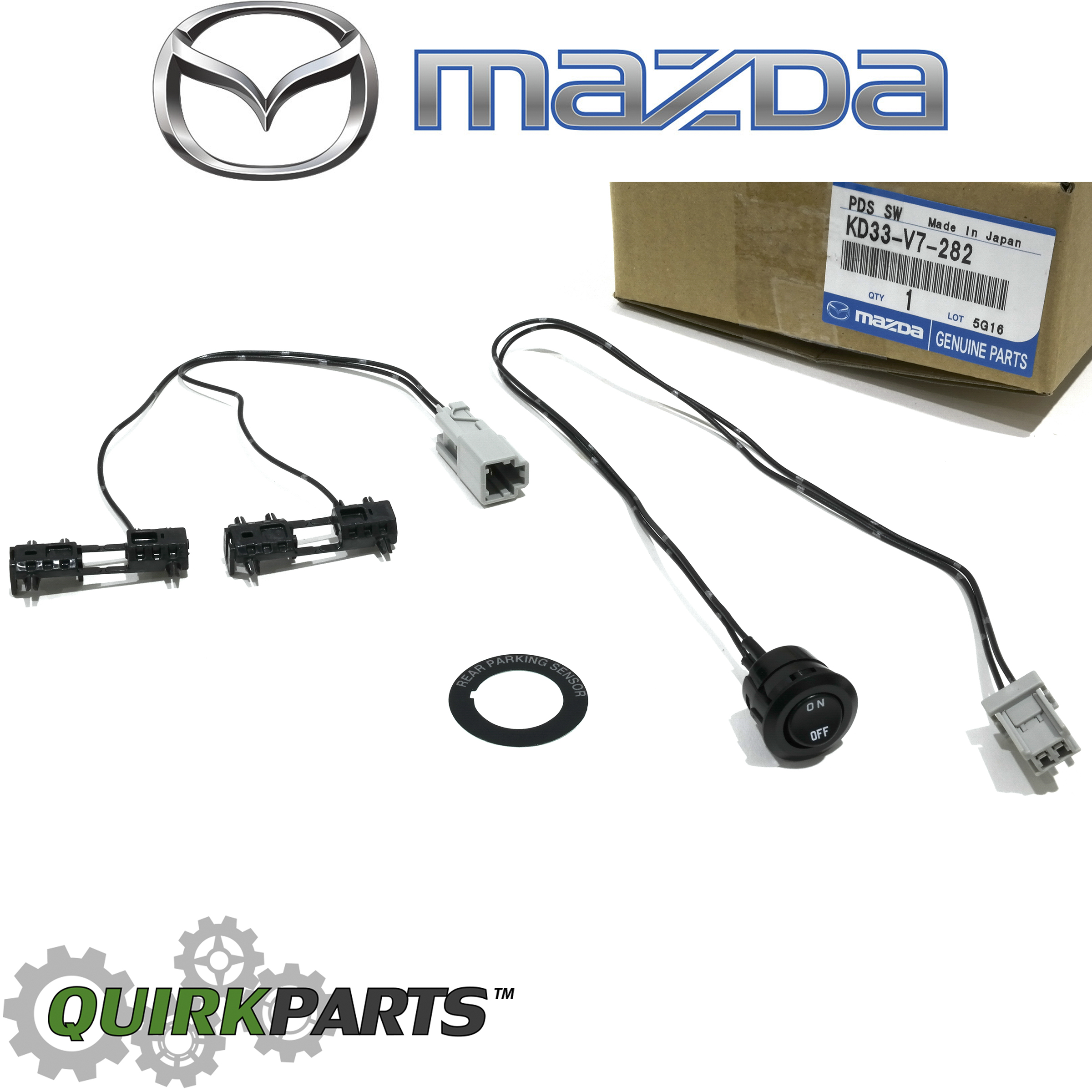KD33V7282 - Serviceable Components: 2013-2023 Mazda CX-9 CX-5 Rear Parking Sensor On Off Switch for Mazda: CX-5, CX-9 Image