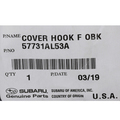 57731AL53A - Body: Tow Eye Cap for Subaru: Outback Image