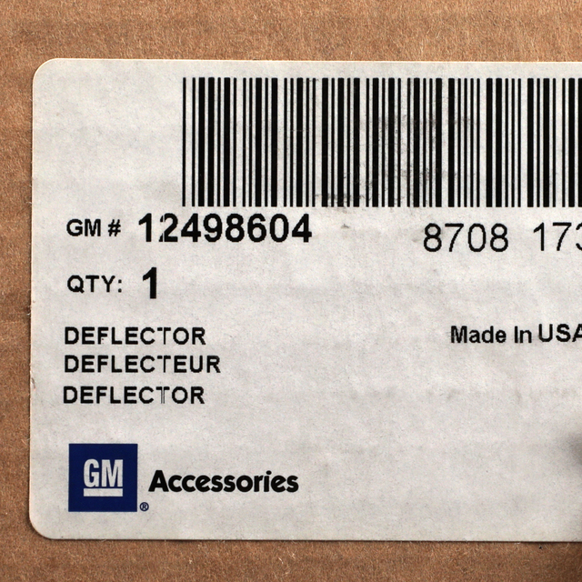 12498604 - Exterior: Air Deflector, Hood for Chevrolet: Express 1500, Express 2500, Express 3500, Express 4500 | GMC: Savana 1500, Savana 2500, Savana 3500, Savana 4500 Image