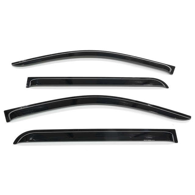 19302680 - Exterior: OEM NEW 14-19 GM Chevrolet Silverado Window Weather Deflectors Crew Cab 19302680 for Chevrolet: Silverado 1500, Silverado 2500 HD, Silverado 3500 HD Image
