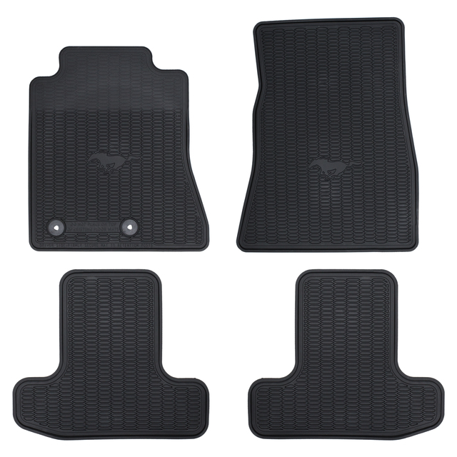 FR3Z6313300BA - Interior: 2015-2018 Ford MustangAll-Weather Rubber Floor Mat Set 4 Pc Black for Ford: Mustang Image