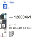 12600461 - Engine: Chain Guide for Buick: Enclave, LaCrosse, Rendezvous | Cadillac: ATS, CT4, CTS, SRX, STS, XTS | Chevrolet: Camaro, Caprice, Captiva Sport, Colorado, Equinox, Impala, Impala Limited, Malibu, Traverse, Traverse Limited | GMC: Acadia, Acadia Limited, Canyon, Terrain | Pontiac: G6, G8, Torrent | Saturn: Aura, Outlook, Vue Image