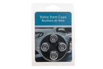 71215J - Wheels: Valve Stem Caps - Black On Silver for Volkswagen Image