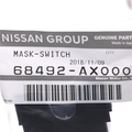 68492AX000 - Body: Blank Cover for Nissan: 350Z, Altima, Armada, Cube, LEAF, Maxima, Murano, Pathfinder, Pathfinder Armada, Quest, Rogue, Rogue Select, TITAN, Z Image