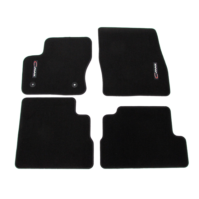 DM5Z5413300AB - Interior: 2013-2015 Ford C-Max Carpeted Floor Mats Charcoal Black Front &amp; Rear Set OEM NEW for Ford: C-Max Image