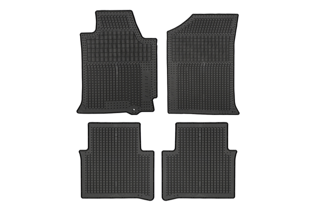 999E1UT000BK - Interior: 2007-2008 Nissan Altima All Weather Black Rubber Front &amp; Rear Floor Mats NEW OEM for Nissan: Altima Image