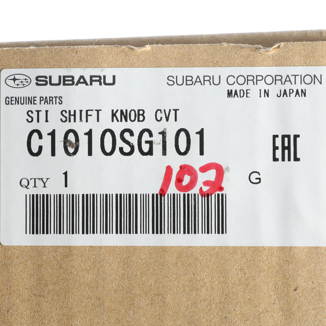 C1010SG102 - Interior: Sti Leather Shift Knob - Cvt for Subaru: Crosstrek, Forester, Impreza, WRX Image