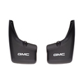 12495825 - Exterior: GMC Sierra Rear Moulded Splash Guards w/ Logo OEM NEW for GMC: Sierra 1500, Sierra 1500 Classic, Sierra 1500 HD, Sierra 1500 HD Classic, Sierra 2500, Sierra 2500 HD, Sierra 2500 HD Classic, Sierra 3500, Sierra 3500 Classic, Sierra 3500 HD Image