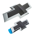 23287538 - : OEM NEW 2015-2018 GM Chevrolet Front Rear Bowtie Emblems w/ Chrome Trim 23287538 for Chevrolet: Impala Image