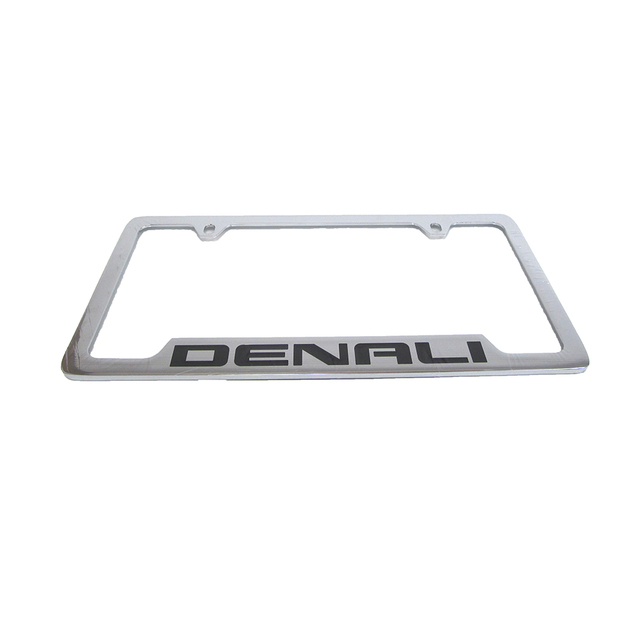 19330370 - Exterior: OEM NEW 2014-2020 GM GMC Canyon Acadia Sport License Plate Frame Chrome 19330370 for GMC: Acadia, Canyon, Savana 2500, Savana 3500, Savana 4500, Sierra 1500, Sierra 1500 Limited, Sierra 2500 HD, Sierra 3500 HD, Terrain, Yukon, Yukon XL, Yukon XL 1500 Image