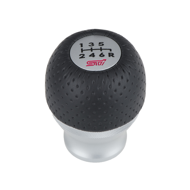 C1010VC100 - Interior: Sti Shift Knob 6spd M/T - Leather &amp; Aluminum for Subaru: Crosstrek, Forester, Impreza, Legacy, Outback, WRX Image