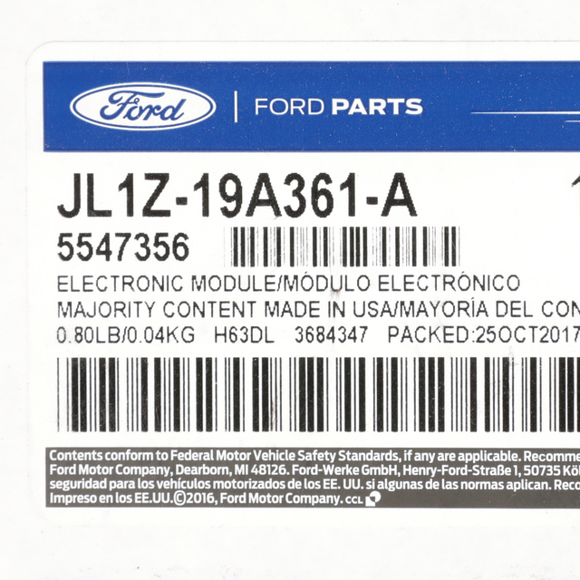 JL1Z19A361A - Security: Vehicle Security System - Ford Perimeter Plus for Ford: Flex, Taurus | Lincoln: MKT Image