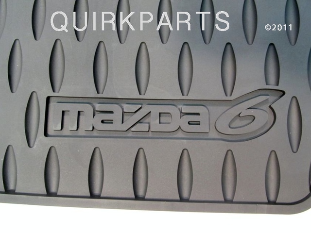 8BH36 - Interior: 2007-2008 Mazda 6 Front &amp; Rear All Weather Floor Mats Charcoal Black Set of 4 for Mazda: 6 Image